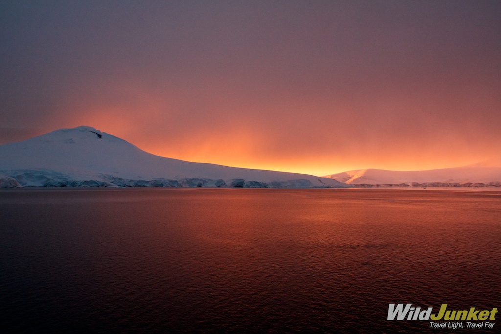 a day on an Antarctic expedition - Antarctic sunset