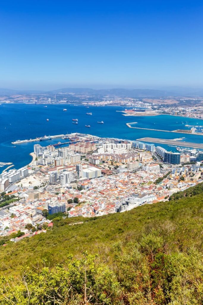 overlooking Gibraltar from the rock
