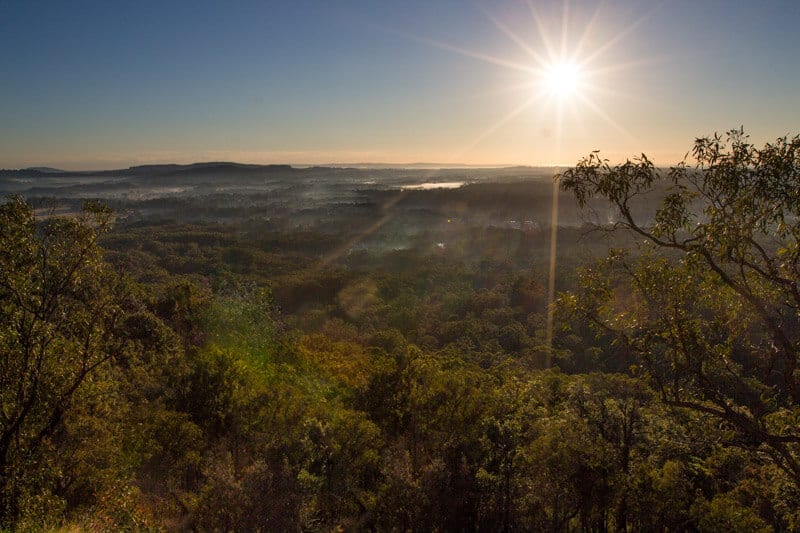 sunrise views from mountain