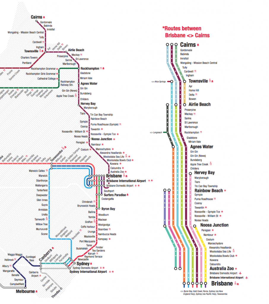 greyhound bus pass route map australia hop on hop off backpacker east coast sydney melbourne cairns