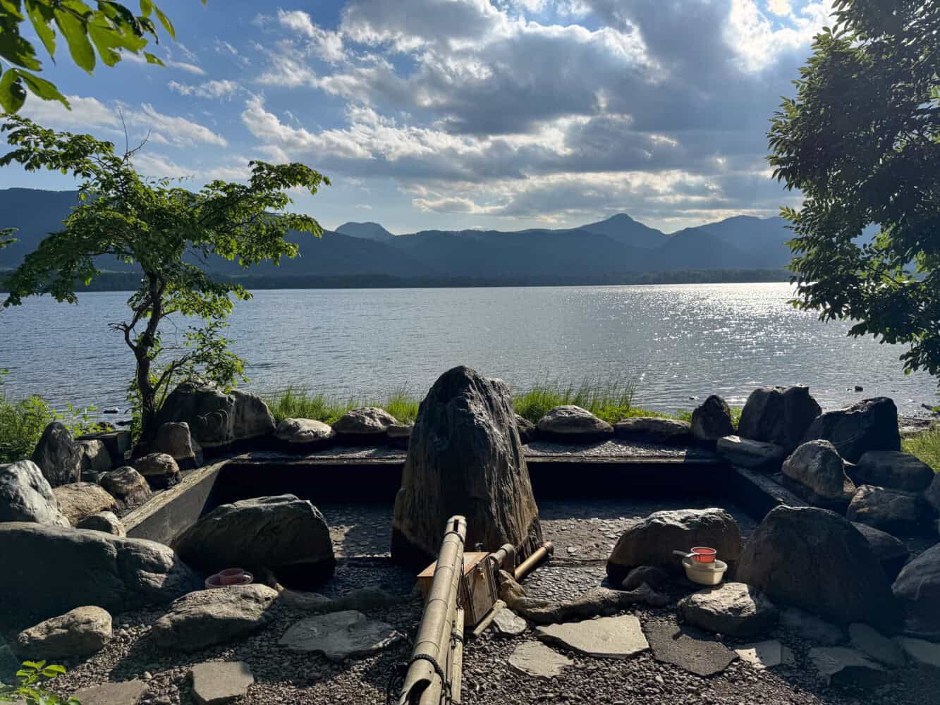 Kotan-no-yu onsen at Lake Kussharo in Akan Mashu National Park, Hokkaido.