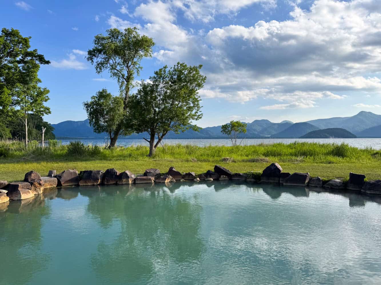 Ikeno-yu onsen at Lake Kussharo in Akan Mashu National Park, Hokkaido.