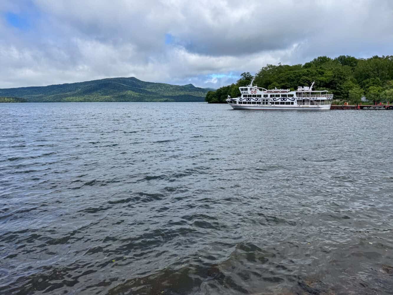 Sightseeing boat on Lake Akan, Hokkaido.