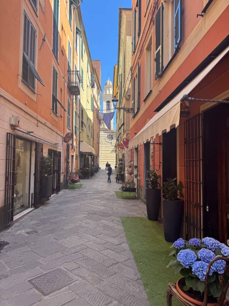 Backstreets of Albenga, Italy. 
