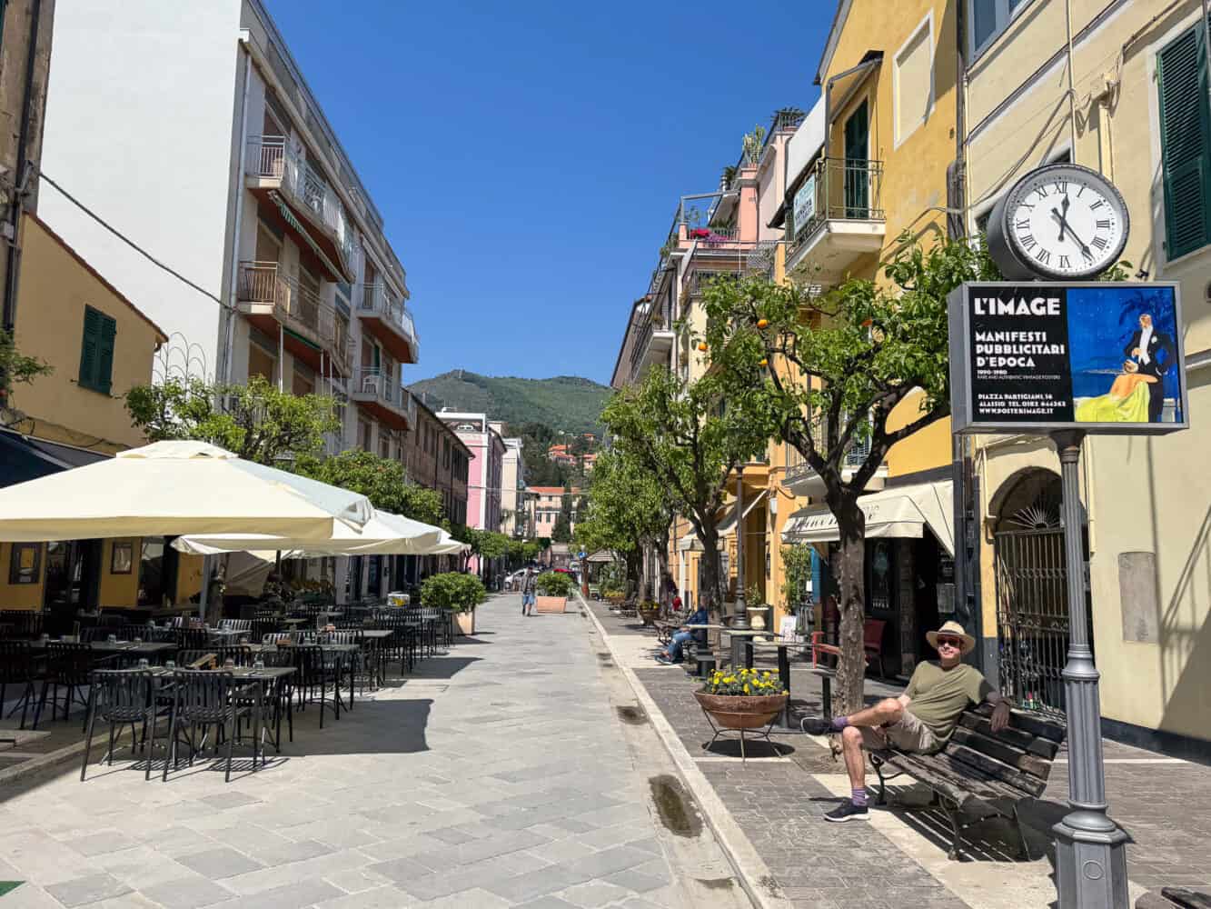 Via Torino in Alassio, Italy. 