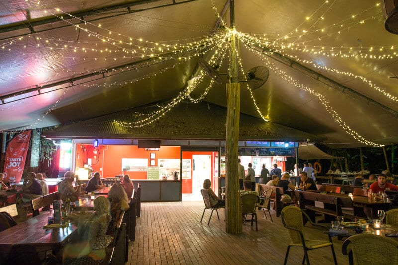 large verandah with tables and chairs
