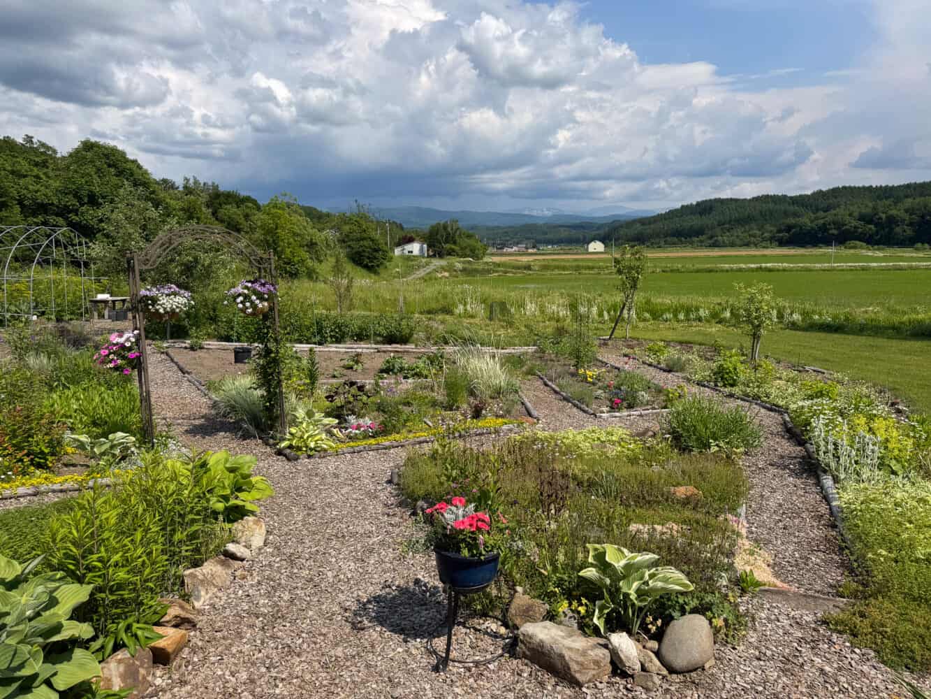Garden of Sonnet Airbnb in Higashikawa, Hokkaido.