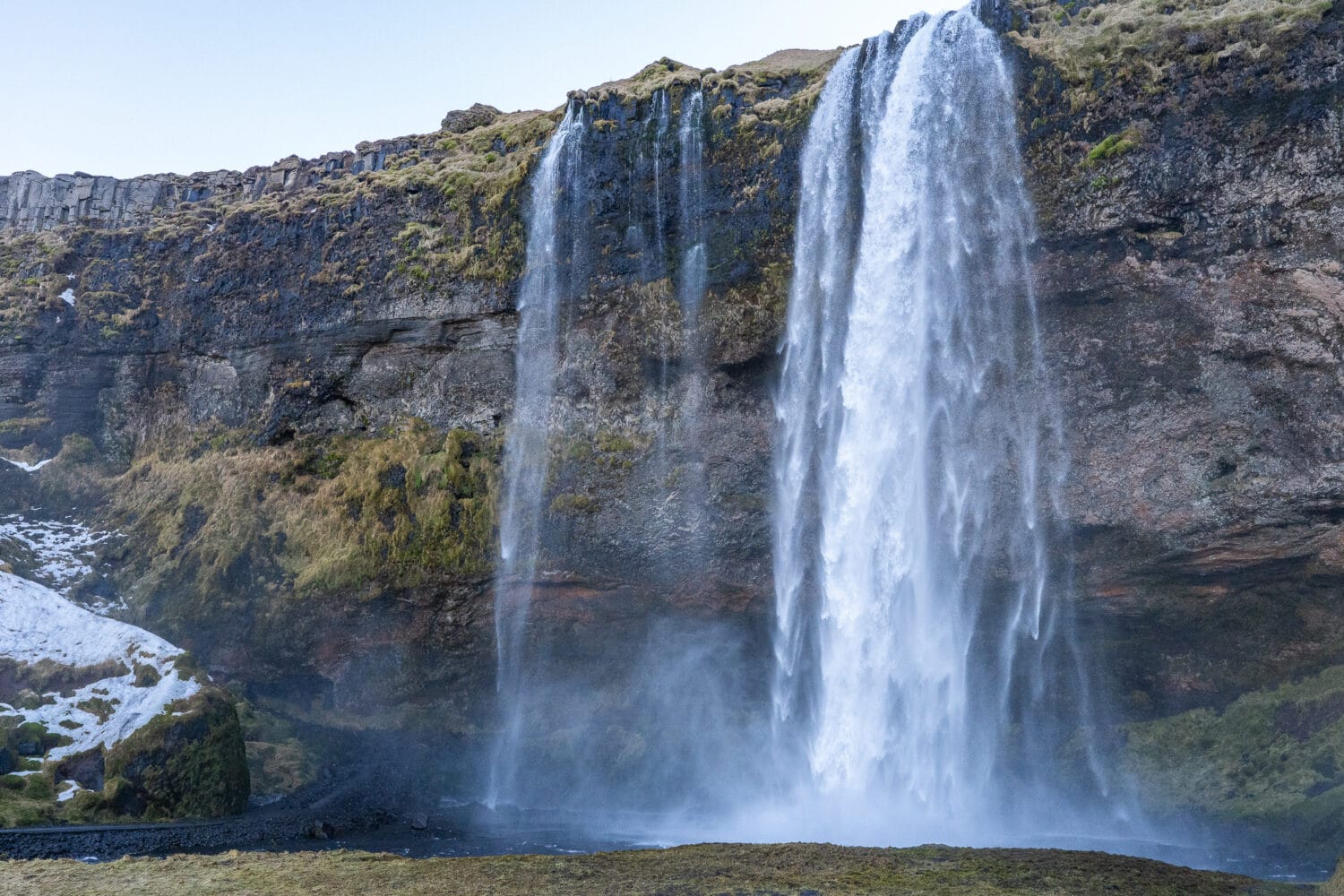 Seljalandsfoss waterfall in South Iceland.
