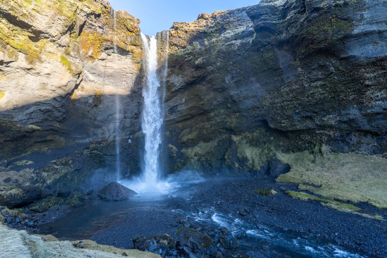 Kvernufoss waterfall in South Iceland.