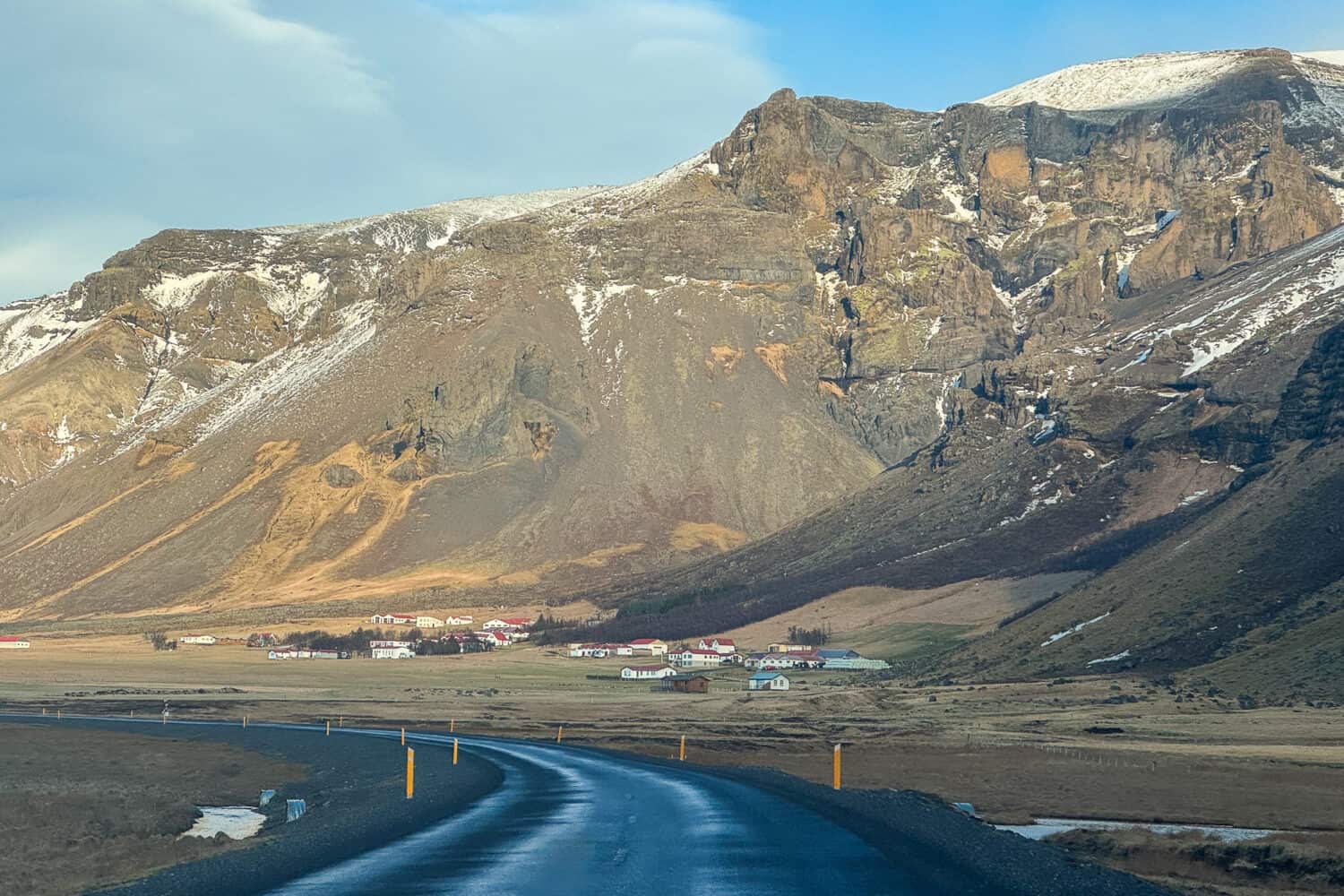 Driving the South Coast of Iceland in winter.