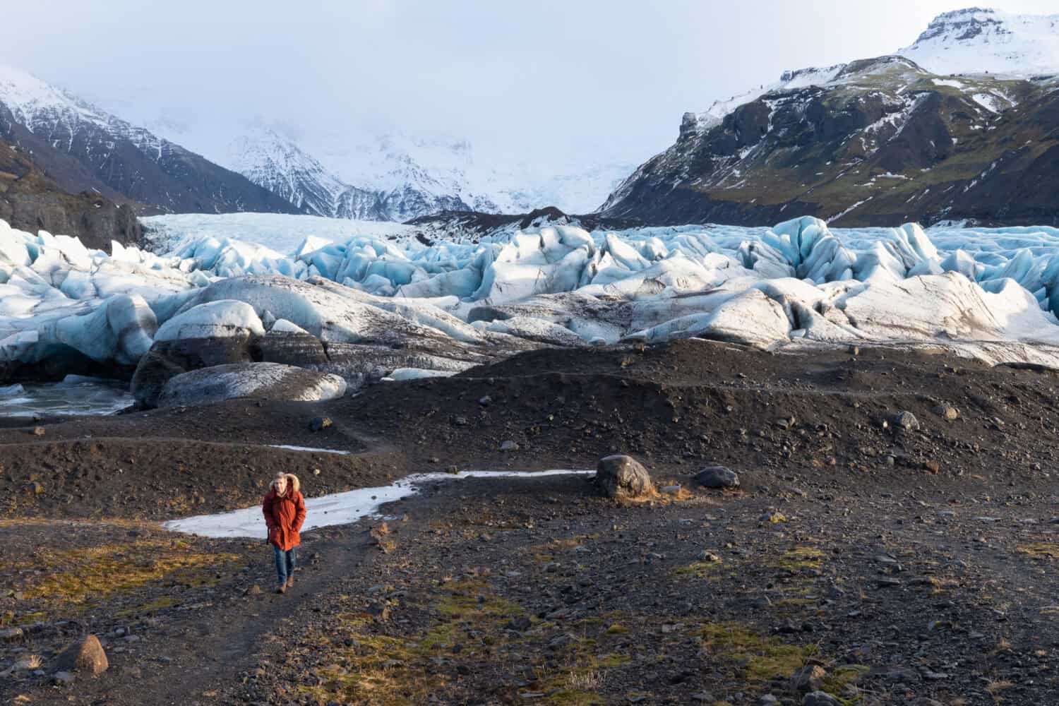 Svínafellsjökull Glacier in South Iceland.