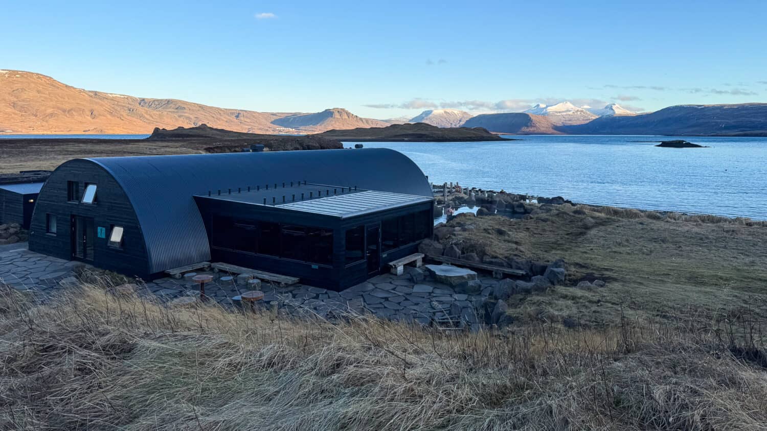 Hvammsvik Hot Springs in Iceland.