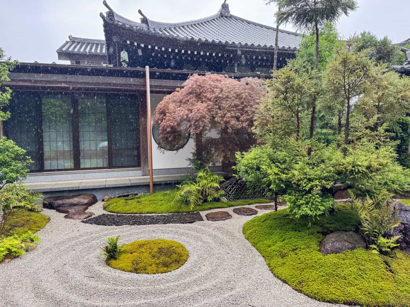Zen rock garden at Hase-dera temple in Kamakura, Japan