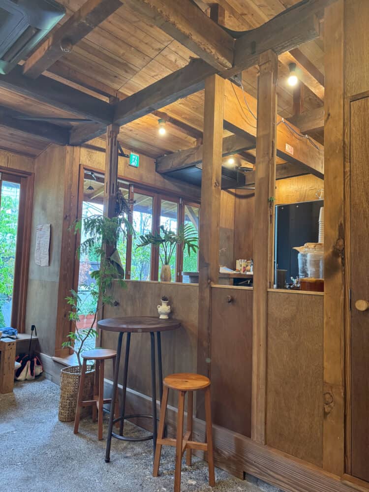 Interior of The Pass coffee shop in Hase in Kamakura, Japan.