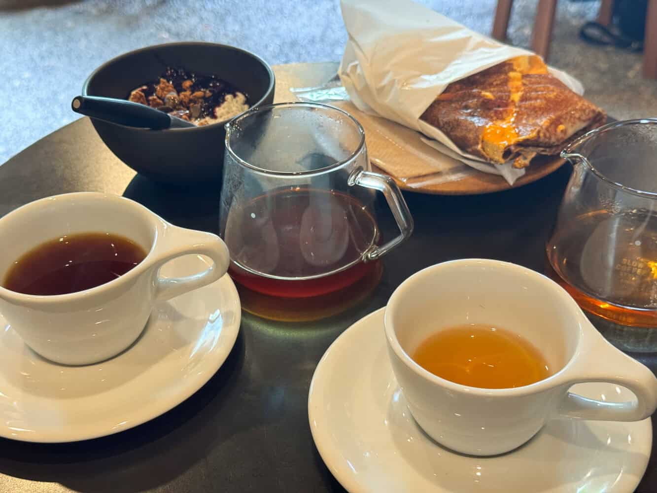 Breakfast and coffee at The Pass coffee shop in Hase in Kamakura, Japan.
