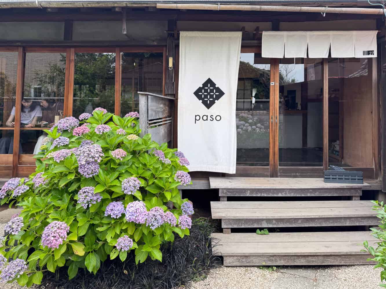 Exterior of Paso by 27 Coffee Roasters in Hase in Kamakura, Japan.