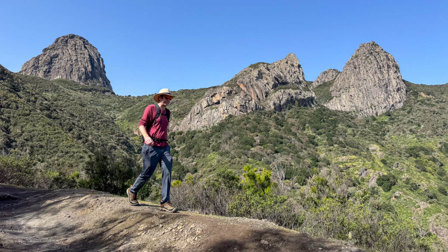 Simon on the Roque de Agando to Casa del Manco walk on La Gomera. 