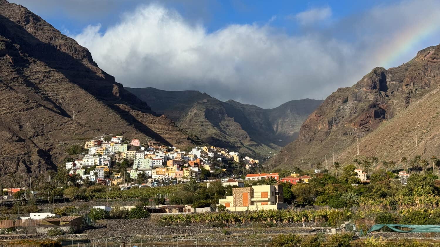 Valle Gran Rey on La Gomera. 