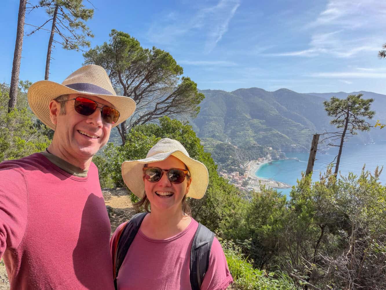 Simon and Erin on the hike from Levanto to Monterosso in the Cinque Terre, Italy.