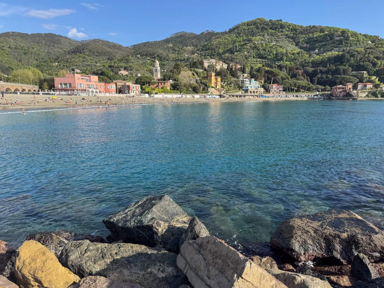 Levanto Beach from the pier.