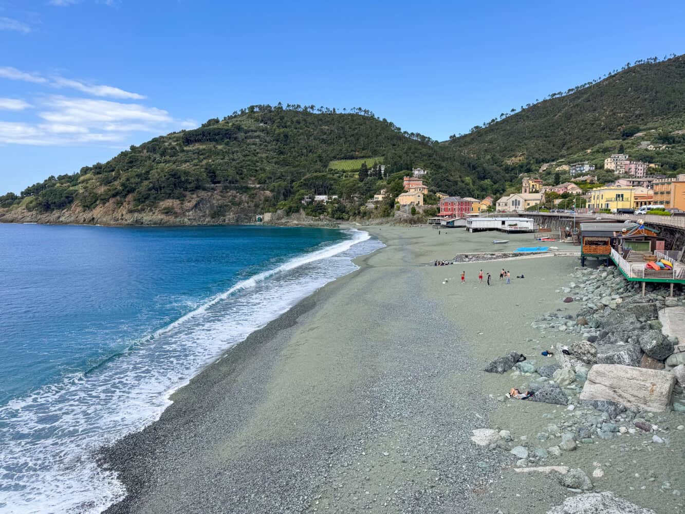 Bonassola Beach in Liguria, Italy.
