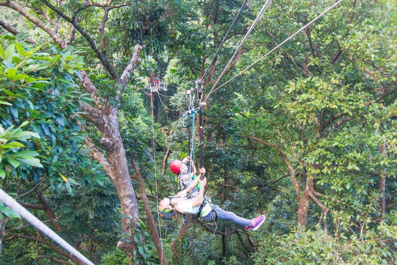 girls on zipline