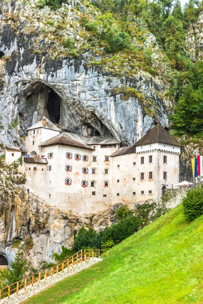 Predjama Castle built into cave in Slovenia