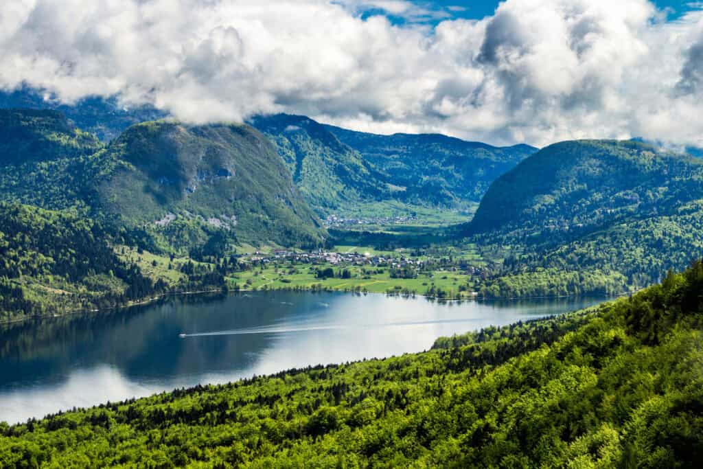 vie wof lake bohinj from vogel cable car