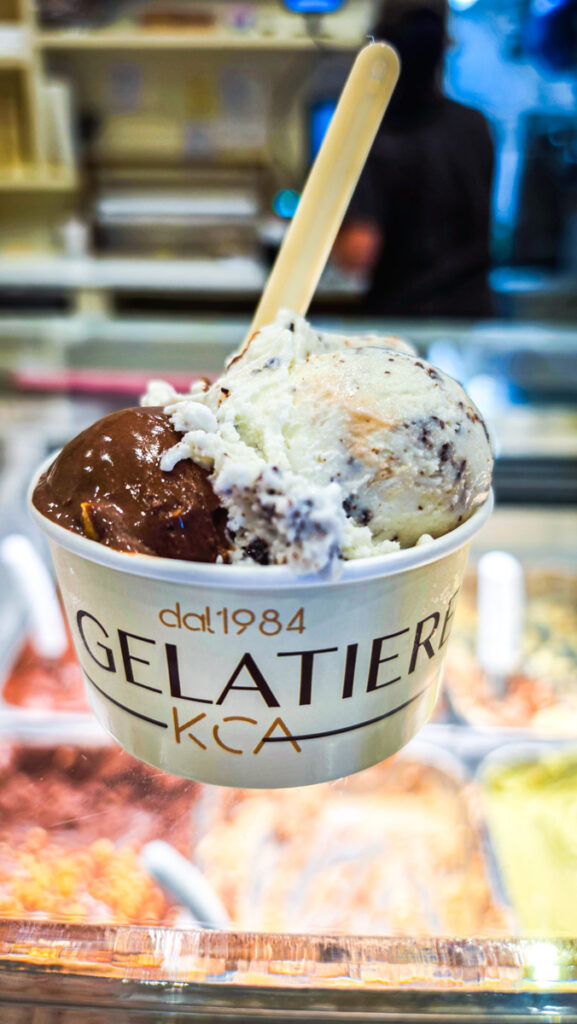 hazelnut and straecellia gelato