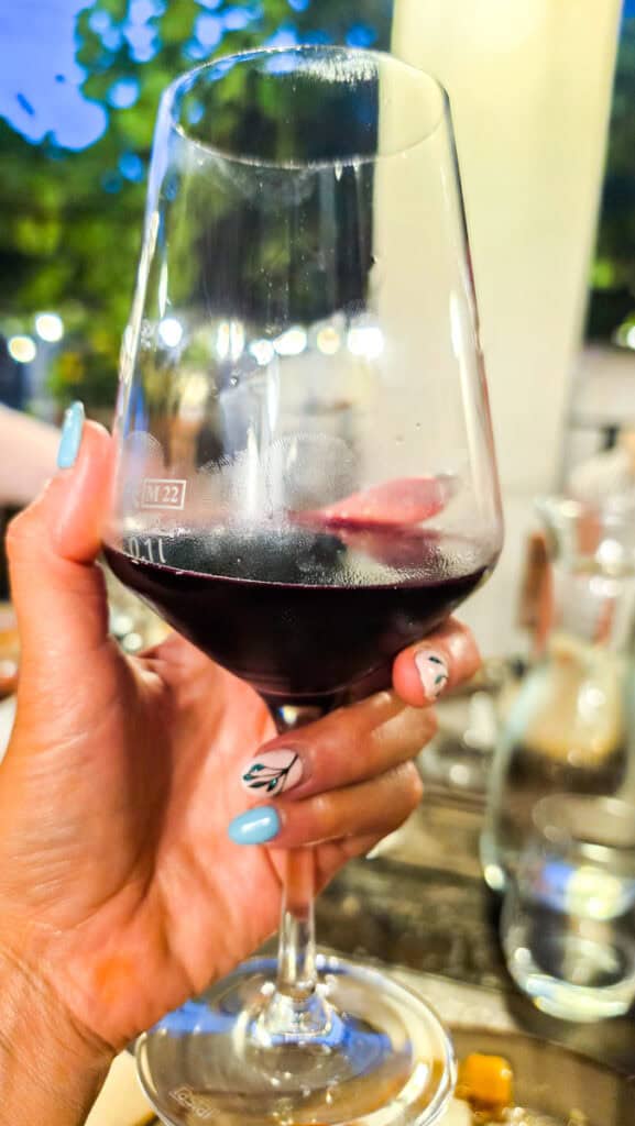 glass of red wine