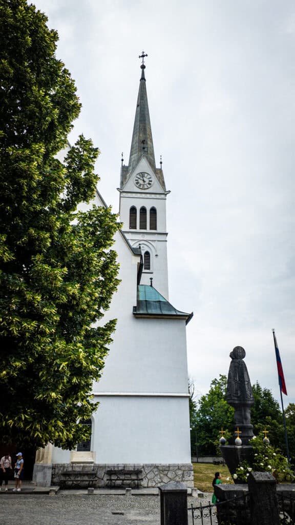 church of st martin steeple lake bled