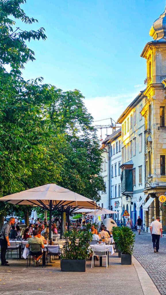 al fresco dining riverfront ljubljana