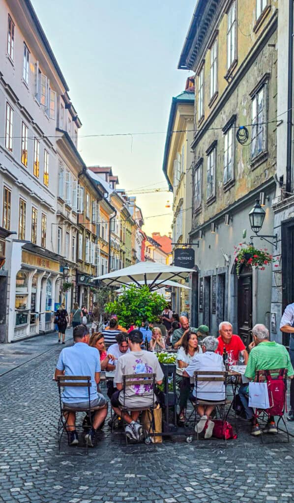 al fresco dining cobblestone streets ljubljana