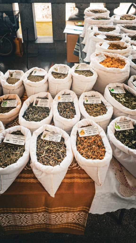 spices for sale in market ljubljana