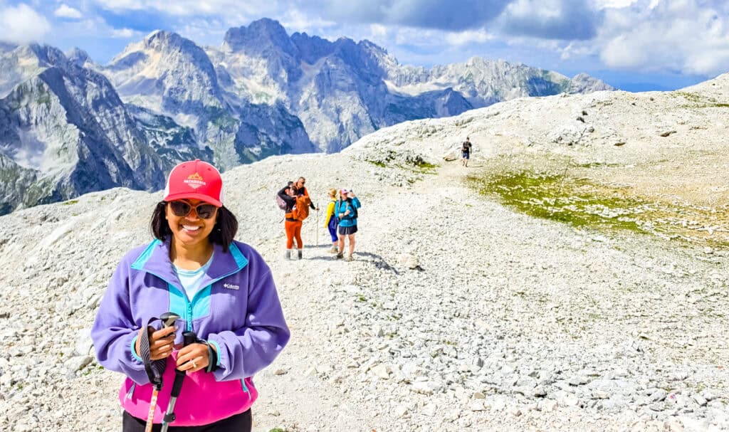 hikers on mt triglav trail