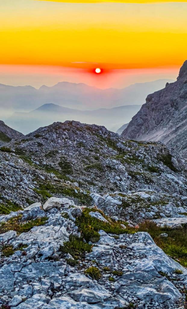 sunrise at mount triglav