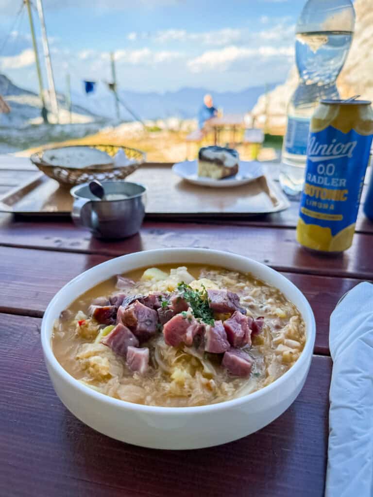 bowl of cabbage soup mt triglav