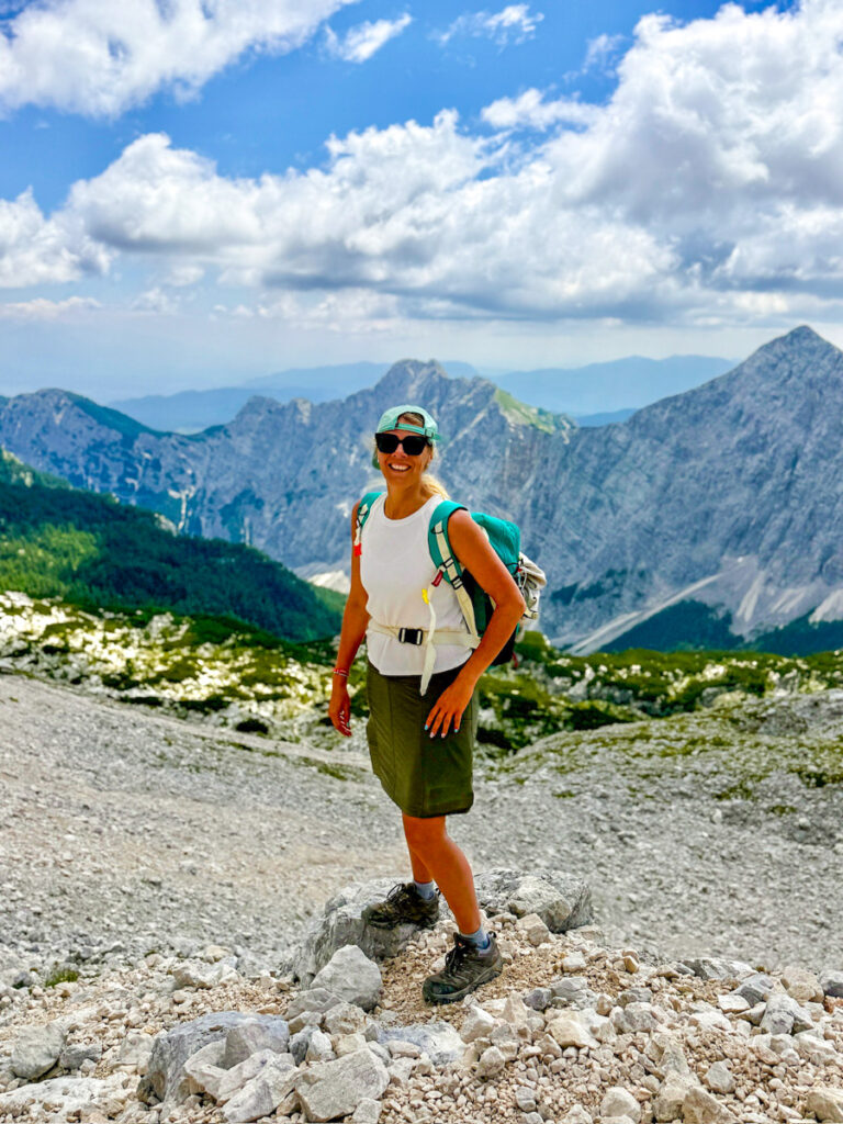 woman on mt triglav hike