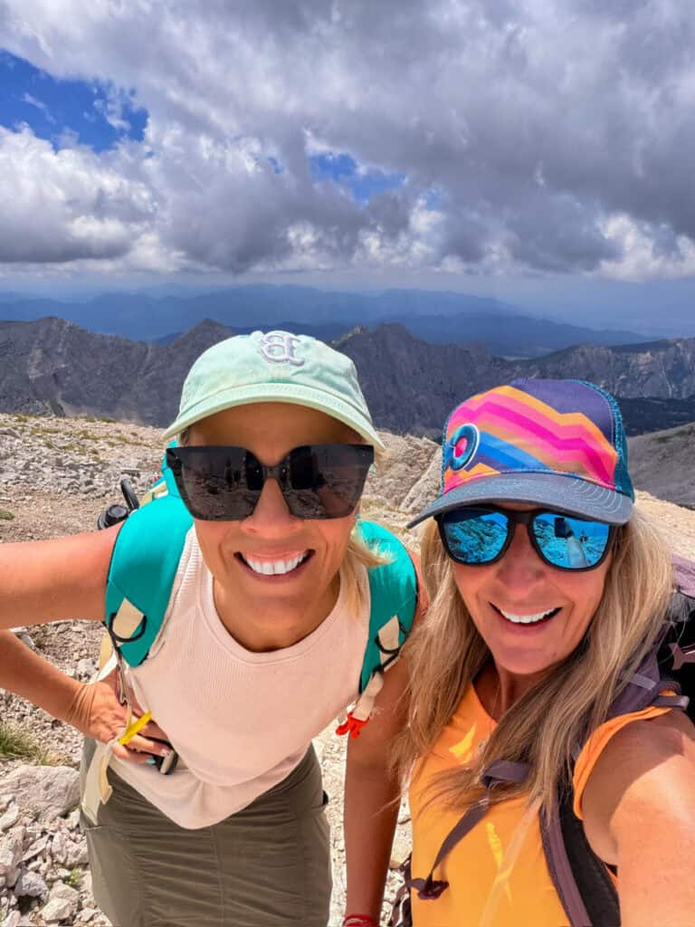two women taking selfie mot triglav