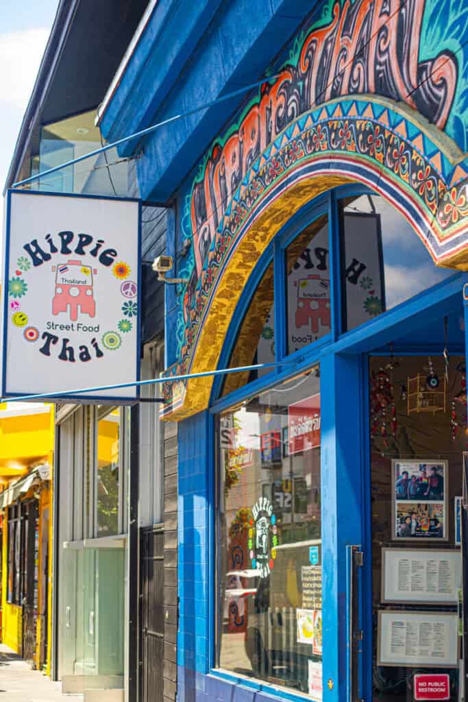 exterior of hippie thai in haight ashury