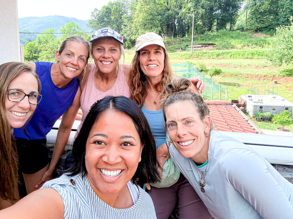group of women san martin hotel terrace