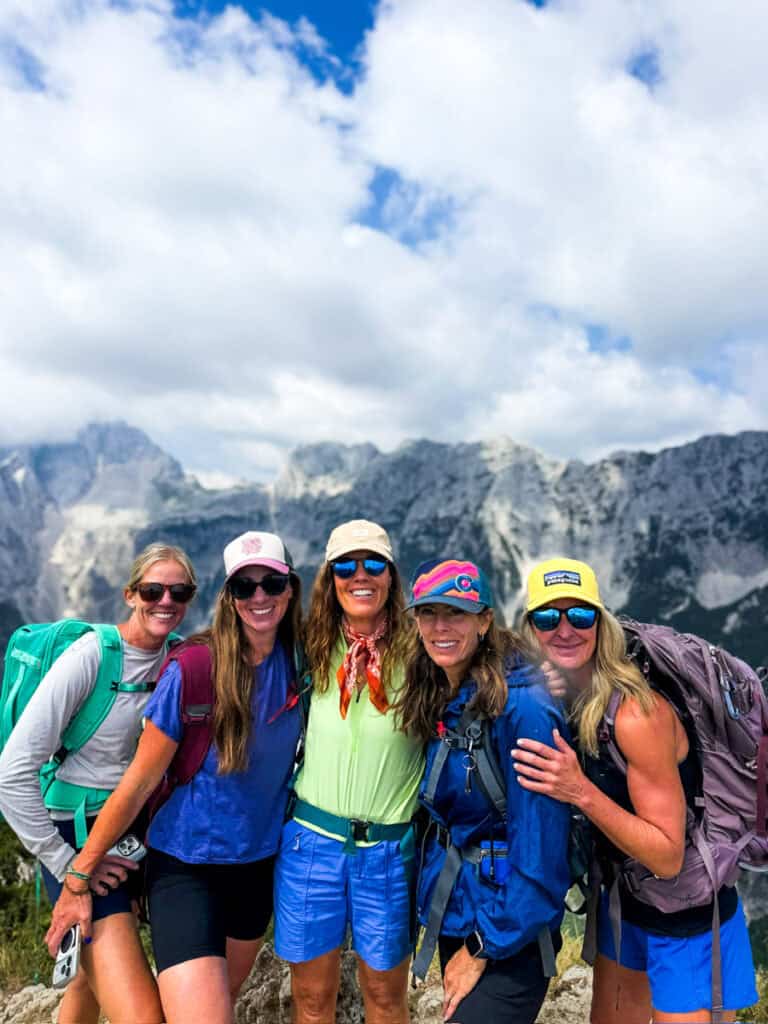 ladies at top of Slemenova Špica hike with views