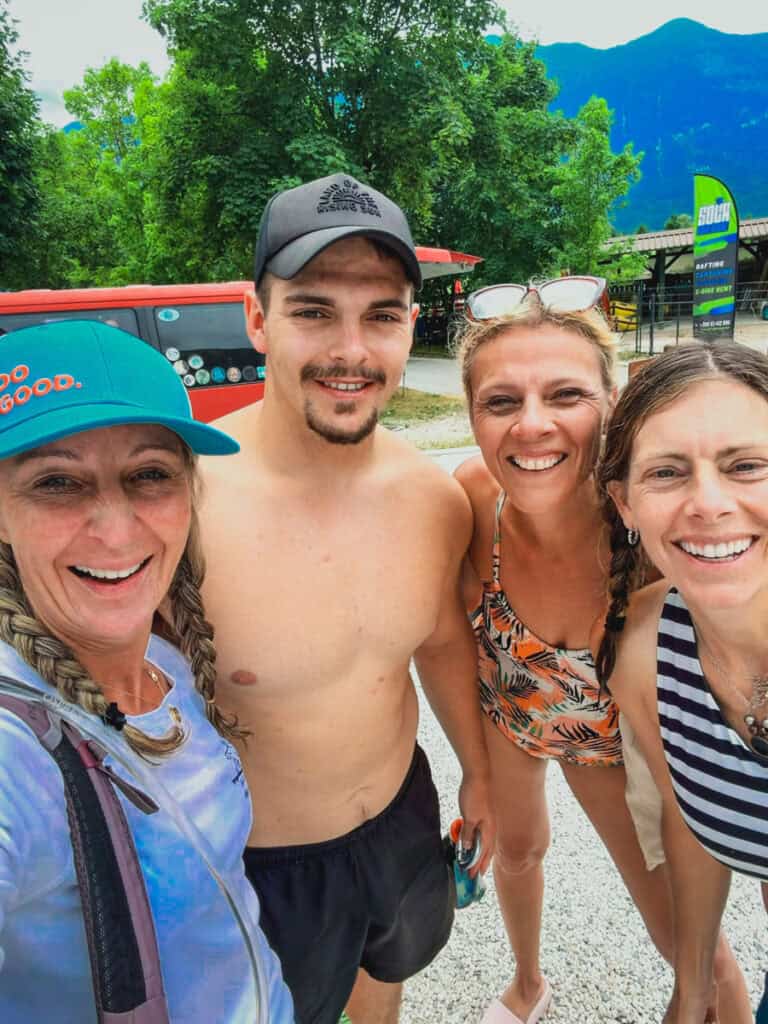 guide sam with group of women
