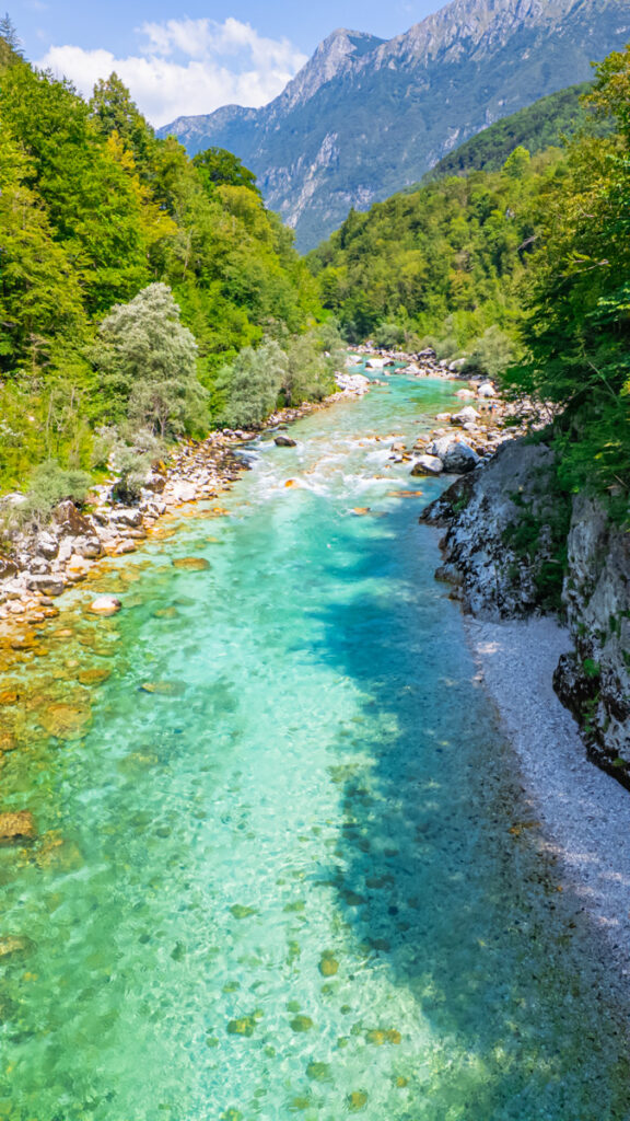 Soca River running through the valley