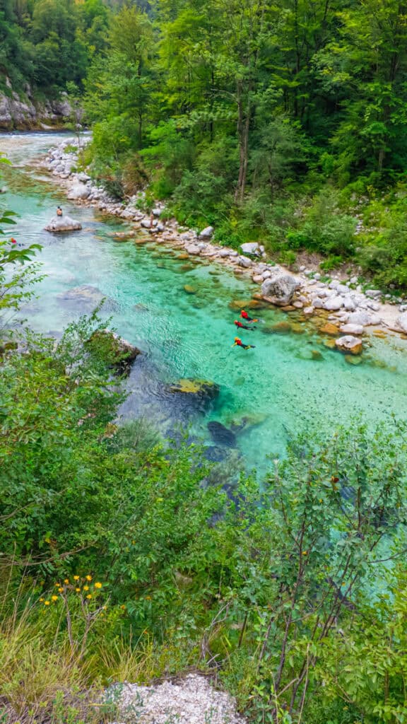 people swimming in soca river