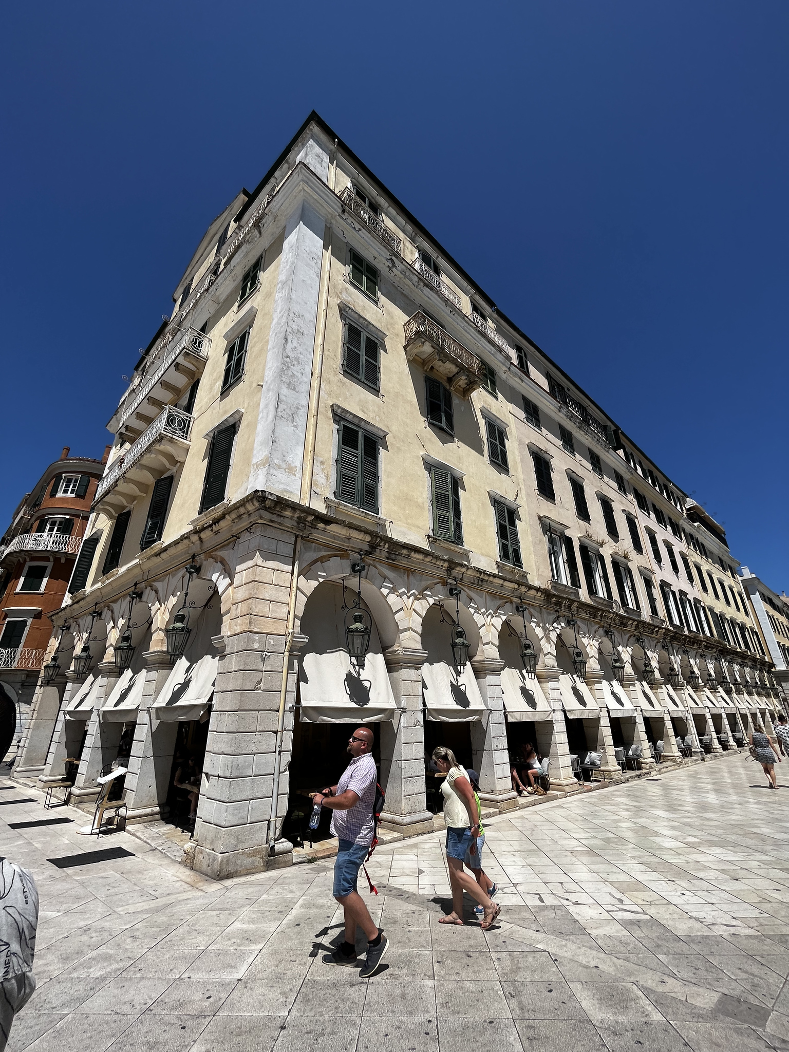 corfu things to do - Liston & Spianada Square