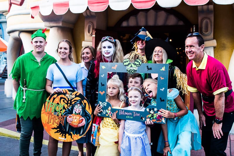 Disney not so scary Halloween familydressed up