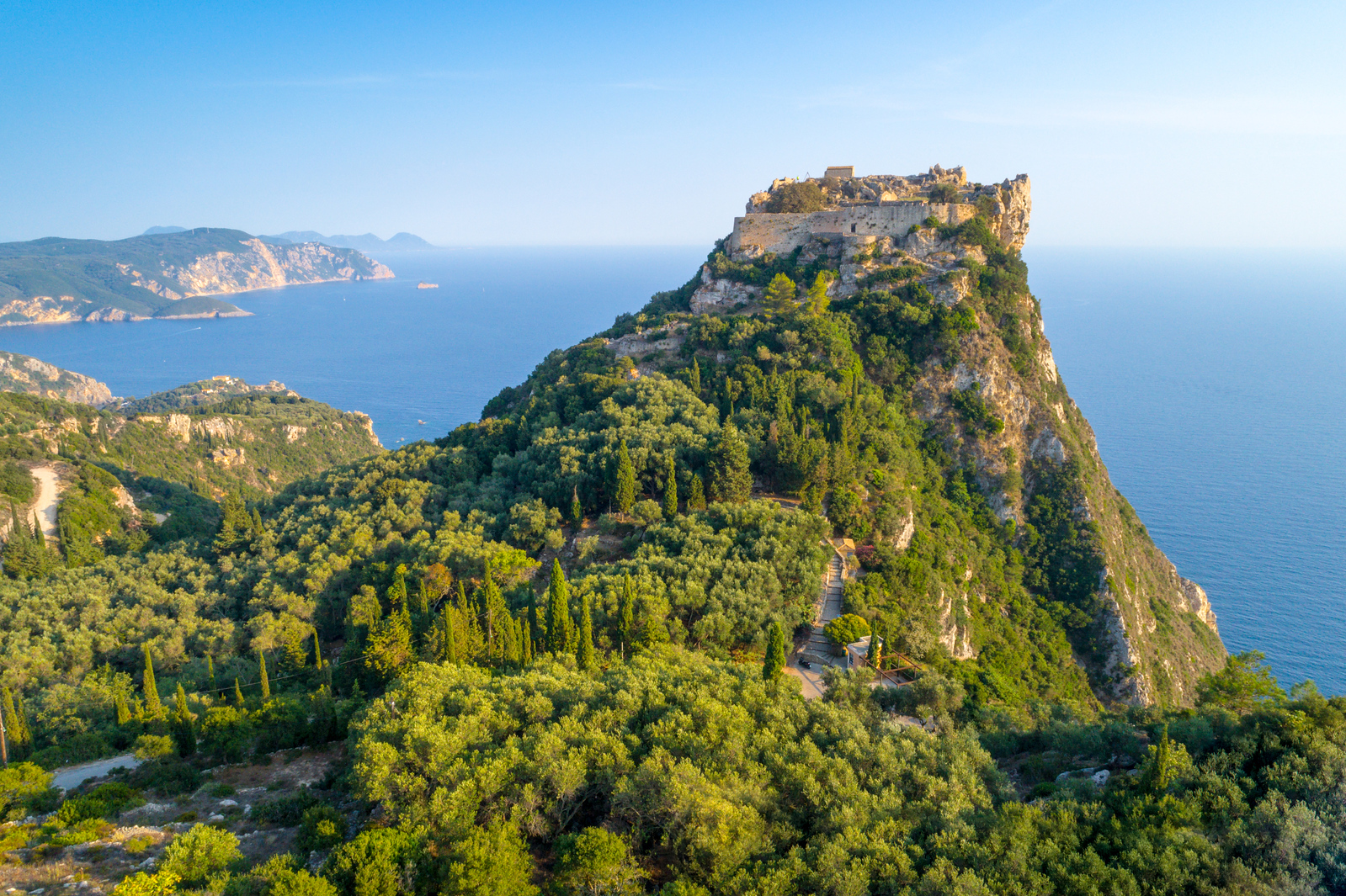 best Things to Do in Corfu - the ruins of Angelokastro
