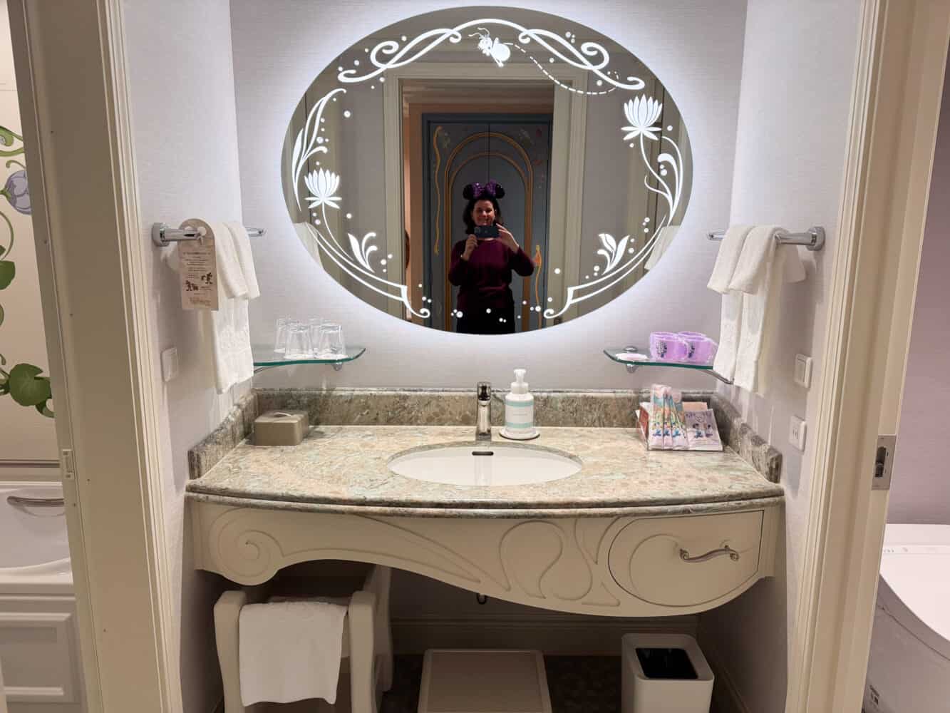 Fantasy Springs Hotel bathroom. 