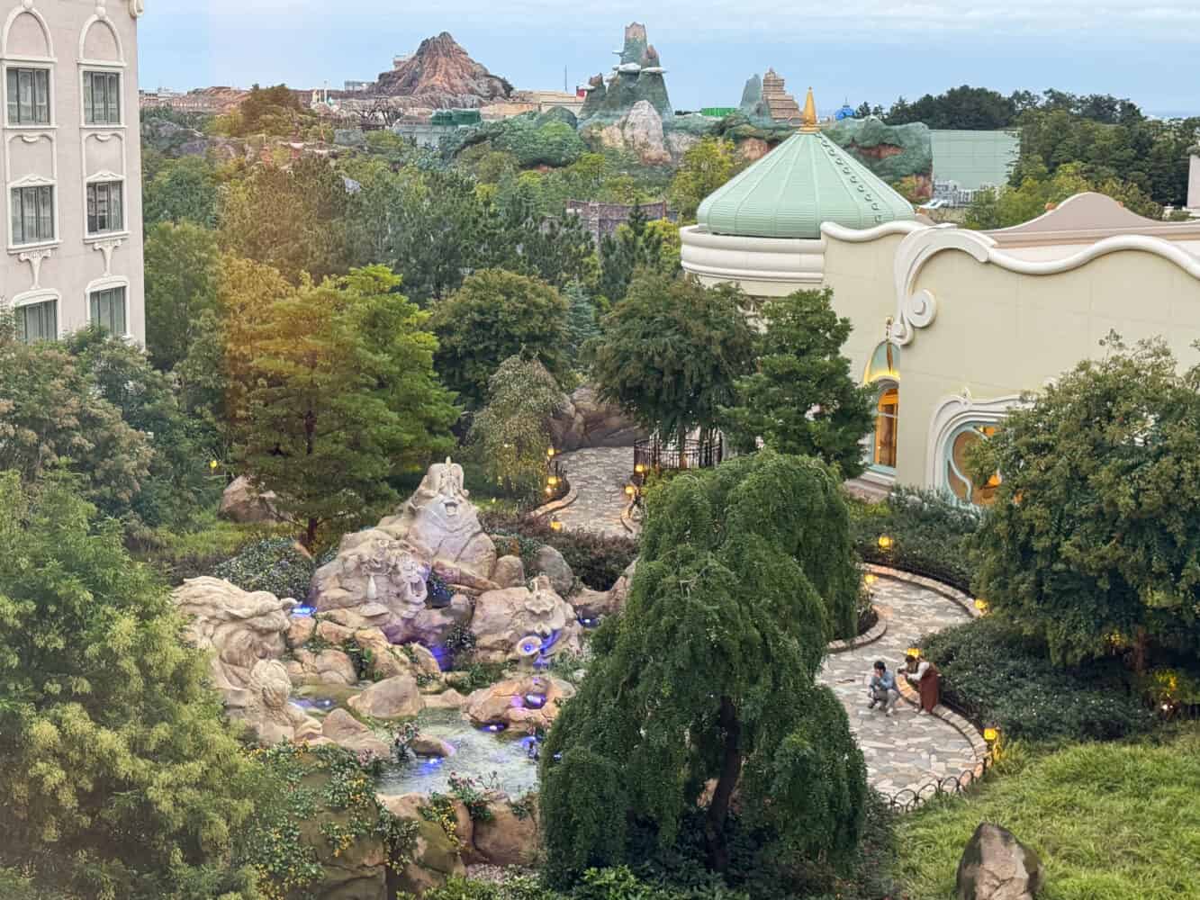 View of Rose Court from Fantasy Springs Hotel Rose Court side room. 